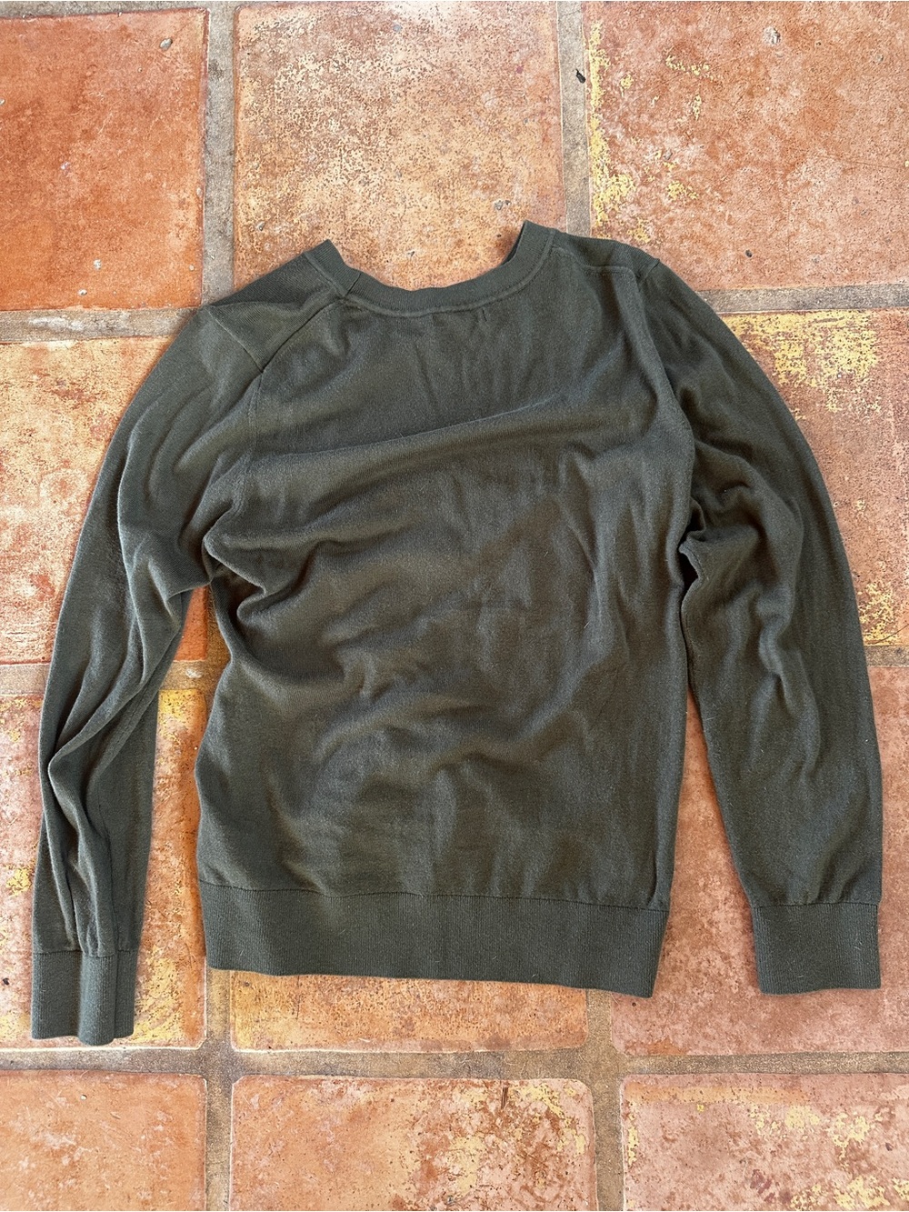Quince Olive Green Crewneck Sweater